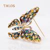 Бабочка Кристалл Камень Красочная Металлическая Нагрудная Брошь Булавка Модные Ювелирные Изделия Женский Подарок