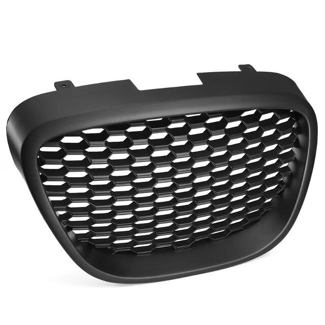 Передняя решетка Kidney Honeycomb для Seat Leon MK2 1P 2006-2009 Решетка капота Матовая черная сменная решетка Внешние автомобильные аксессуары