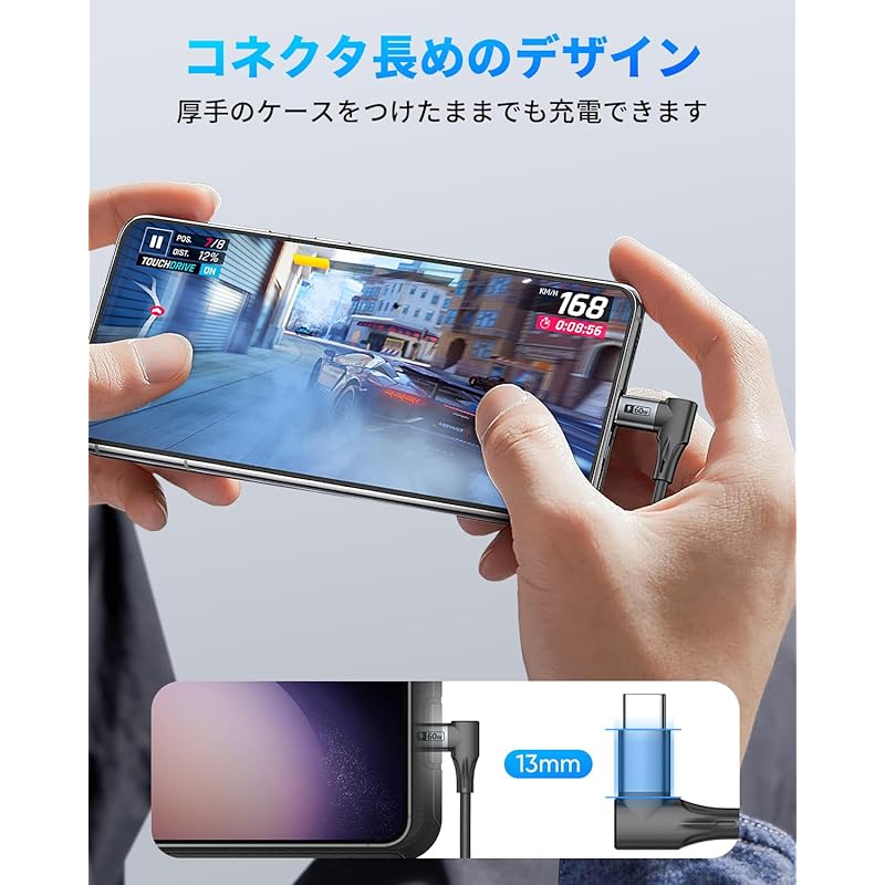 SUNGUY USB Type C Cable L-shape From 0.4M To 1M Extend 60W Fast Charging PD Compatible Long L Shape To Telescopic USB2.0 Data Transfer Type C Coil