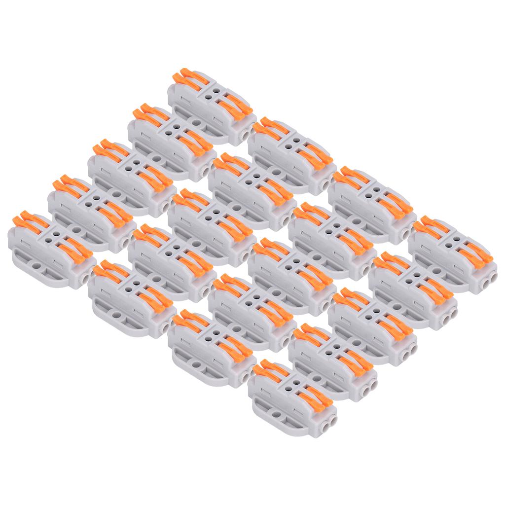 20Pcs Lever Nut Wire Connectors Quick Compact Splice Conductors Push In Terminal Block 223‑2P