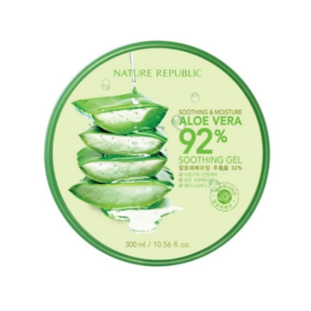 Nature Republic Soothing & Moisture Aloe Vera 92% Soothing Gel Tube, 300ml, 6 Pcs.