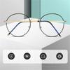 Men Round Computer Anti-Blue Light Eyeglasses Eyeglasses Protection Metal Glasses Ultra Light Frame