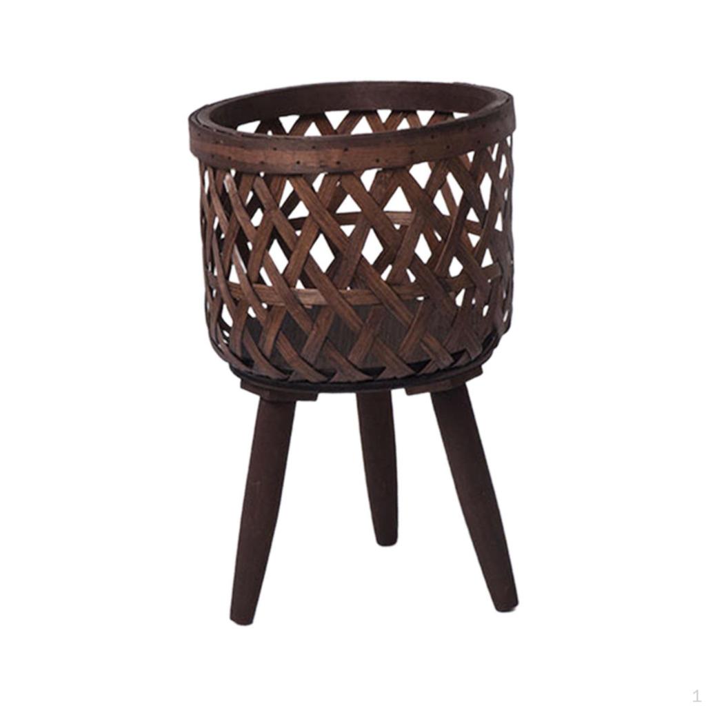 Приподнятая подставка для цветочного горшка с прочными деревянными ножками