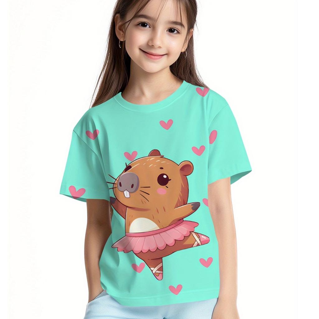 Cute Baby Girl Clothing Short Sleeve Child T-Shirt Summer Boys' T-Shirt Breathable Tees Girls Clothes Girl Blouse