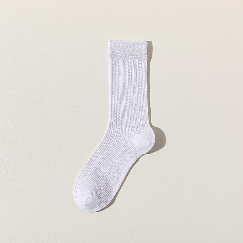 Women's Mid-calf Socks, Thin Ice Silk for Spring and Summer, Long Pile Socks for Summer