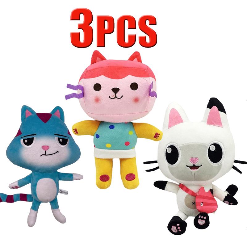 ## in Gabby Dollhouse Plush Toy Mercat Cartoon Stuffed Animals Smiling Cat Car Cat Hug Gaby Girl Dolls Kids Birthday Gifts