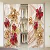 2 шт., современные и элегантные шторы с цветочным узором - полузатемняющие - подходят для гостиных, спален, кухонь и домашнего декора.