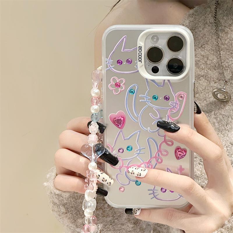 Чехол Zhitai Frosted Laser для iPhone 14/15 Pro Max и Huawei Mate 60 с браслетом