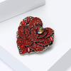 Красные Блестящие Броши-Сердца Для Женской Одежды, Пальто, Банкетных Вечеринок, Аксессуары, Подарки