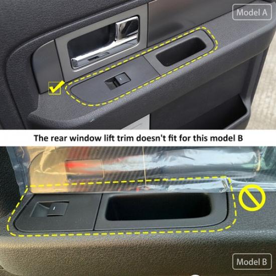 4 SET Window Lift Switch Button Panel Cover Trim For Ford F150 2009-2014 RED