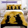 3pcs Puss In Boots Bedding Set Duvet Cover Closure Includes 1 Duvet Cover & 2 Pillowcases, Soft and Comfortable for All Seasons.