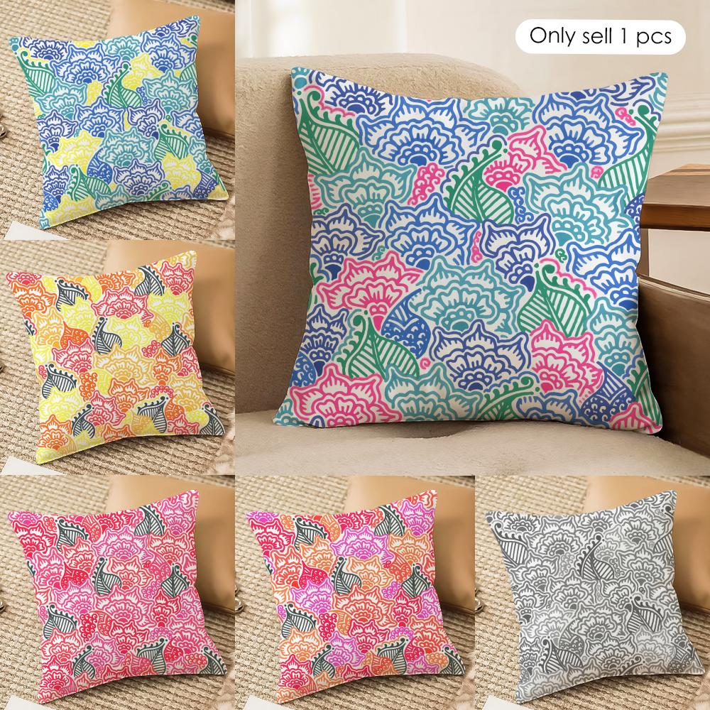 Garden Flowers Cushion Cover Soft Plush Fabric DoubleSided Printed Cushion Covers for All Seasons Modern HomeDecor Gift