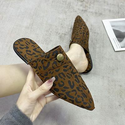 Плоские женские полутапочки с острым носком из денима 2024 года, новые повседневные тапочки из денима из денима для улицы, обувь Pantuflas De Mujer