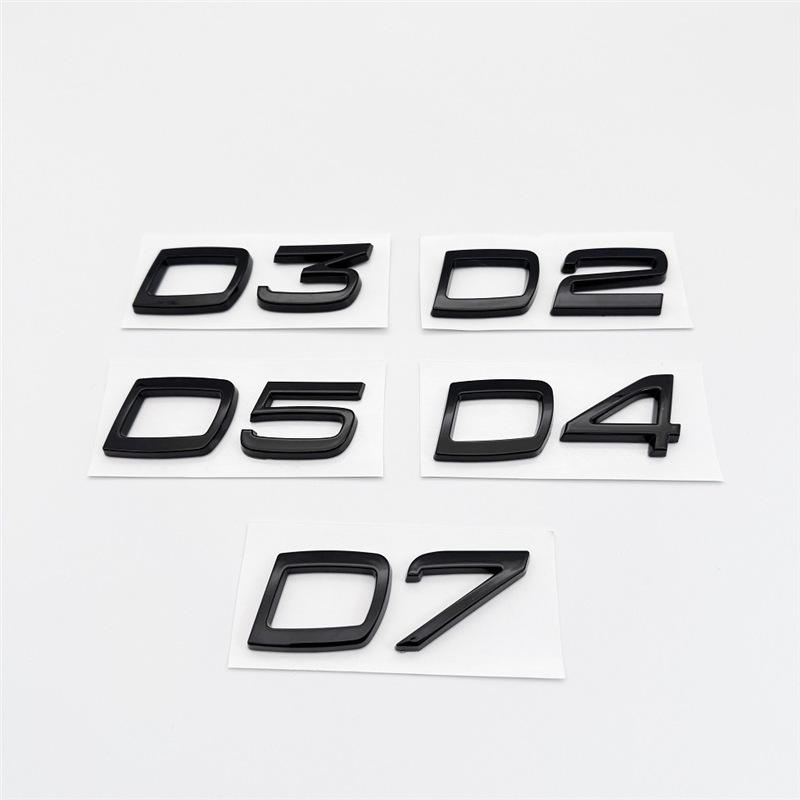 Черные Модифицированные Буквенные Наклейки для Задних Моделей Volvo D2D3 D4D5D6D7
