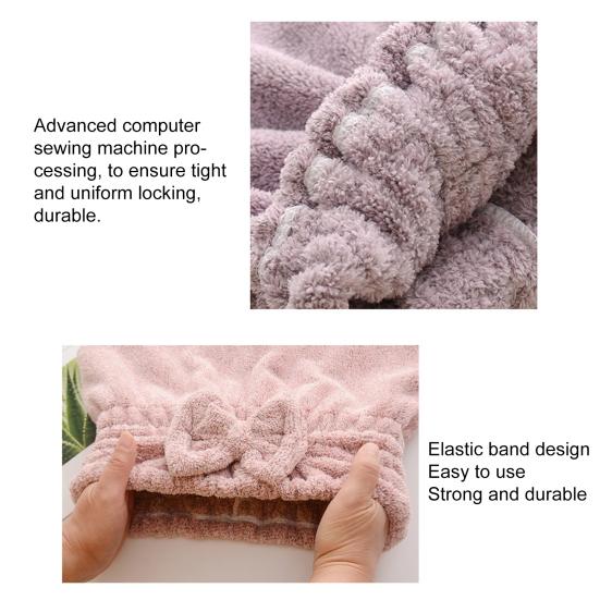 Hair Drying Hat Super Soft Skin-touch Comfortable Highly Absorbent Quick Drying Dry