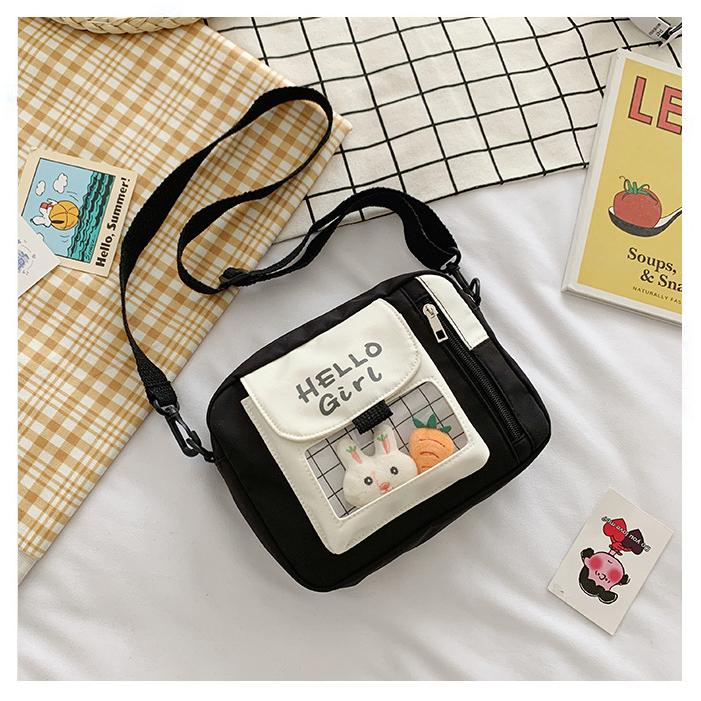 Холщовая сумка для гриля, маленькая сумка через плечо, японская студенческая милая сумка на плечо, прозрачная желеобразная сумка