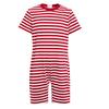 Thigh-Length Anti-Strip Romper for Kids: Invisible Back Zip, Breathable Short Sleeve, Ideal for Sensory & Behavioral Care