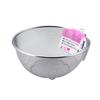 Yoshikawa Round Colander, 24cm (with Rings), Made In Japan, Stainless Steel, Durable Mesh, Easy To Clean, Gift Wrapping Available, SJ1384