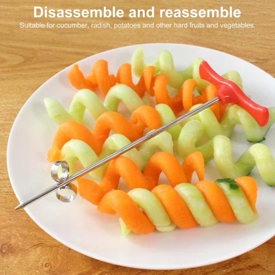 10 шт. спиральная нарезка картофеля, спиральная нарезка фруктов и овощей, спиральная нарезка из нержавеющей стали, нарезка чипсов для барбекю, пикника, кемпинга