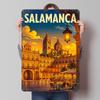 Salamanca Cityscape Travel Tinplate Poster Customized Wall Art Vintage Retro Metal Signs for Decoration At Home Decor Items Room