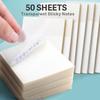 50 листов, прозрачные липкие блокноты, наклейки, бумажный прозрачный блокнот, водонепроницаемый блокнот