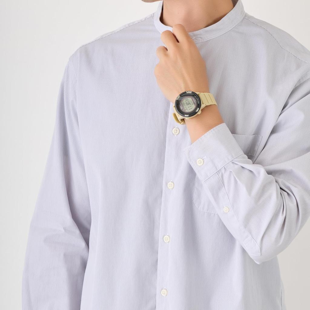 Мужские часы Citizen Digital Solar Date Urethane Beige Q&Q, Радиоуправляемые, Питание от солнечной энергии, Водонепроницаемые, Дисплей, Ремешок, D01A-004VK,