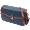 Women's Bag with a Textured Flap Made of Genuine Leather Vintage 22622 Blue