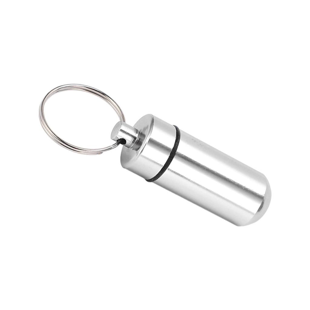 Флакон для лекарств из алюминиевого сплава, уличный, портативный, водонепроницаемый, влагостойкий, серебристый