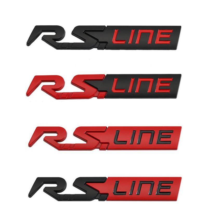 Car Metal GT RS Line Badge Emblem Decals Sticker For Logan Clio Megane 2 3 4 Captur Koleos Espace Twingo Duster Kadjar