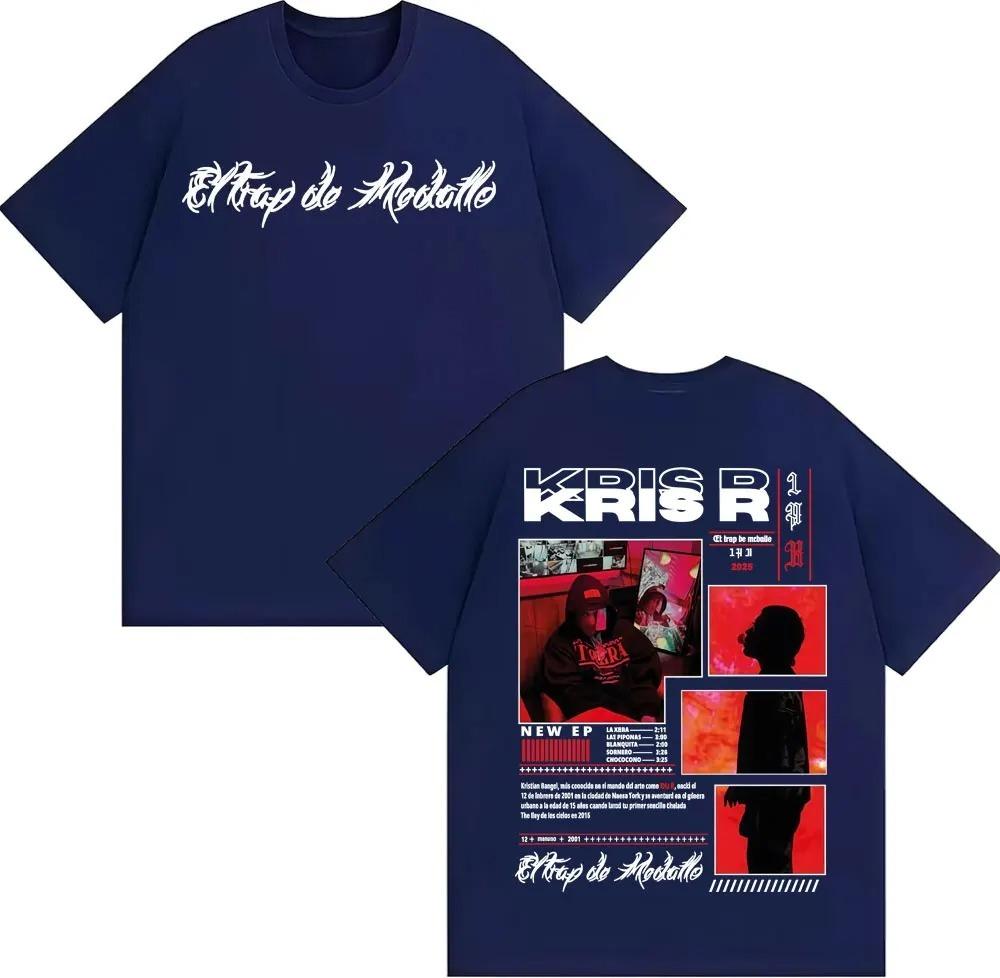 Rapper Kris R Trap De Medallo 2026 Tour Graphic Tshirts Men Women Fashion Hip Hop Retro T Shirt Cotton Casual Oversized Tshirt