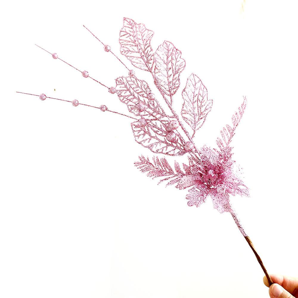 Рождественские украшения Цветы из золотой пудры Украшения из лилий Ветки деревьев Плагины для рождественских елок Атмосферные принадлежности Ветки деревьев и черенки