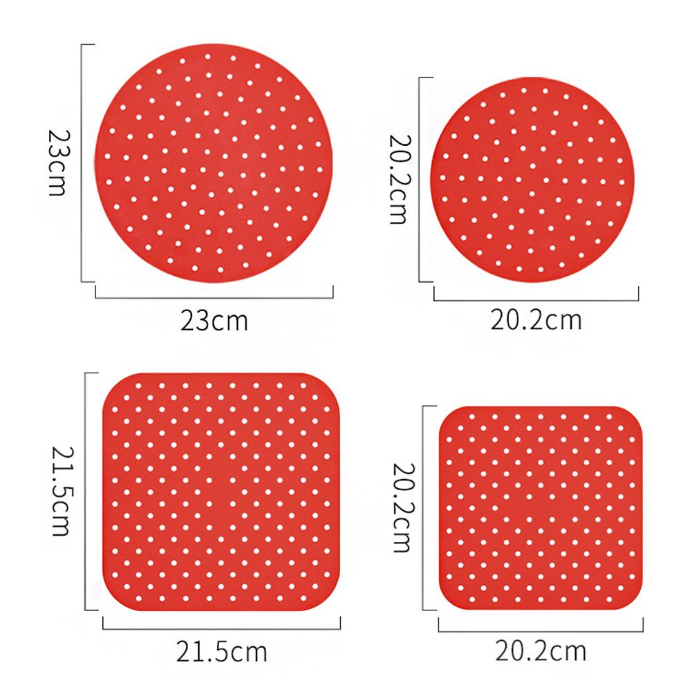 Подушечки для фритюрницы Многоразовые силиконовые формы Детали для аэрогриля Антипригарное покрытие для пароварки Круглая квадратная тарелка для хрустящей корочки Коврик для выпечки Кухонный аксессуар