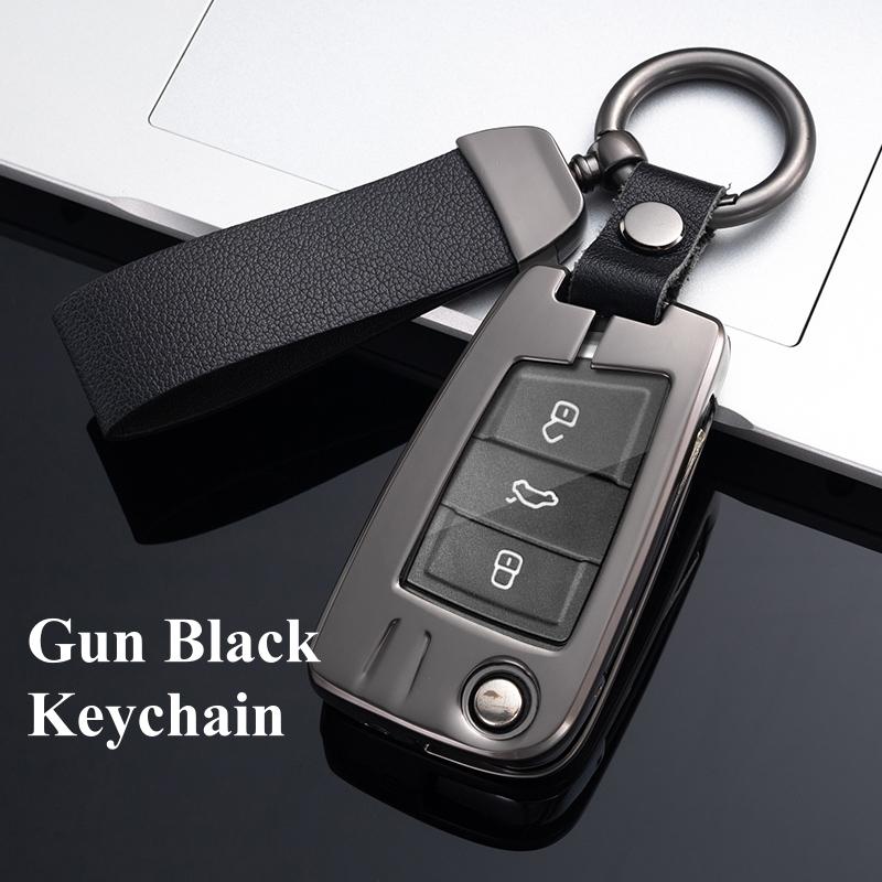 Металлический чехол для ключей от автомобиля для Volkswagen VW Polo Golf 7 MK7 Tiguan passat для Skoda Octavia Kodiaq Karoq для Seat Ateca Leon, сумка для ключей