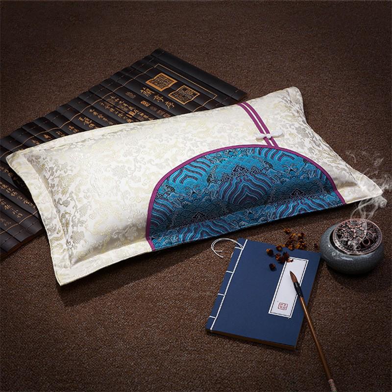 Chinese Herbal Neck Pillow: Cassia Seed, Mugwort, Jasmine, Buckwheat Husk for Neck Support