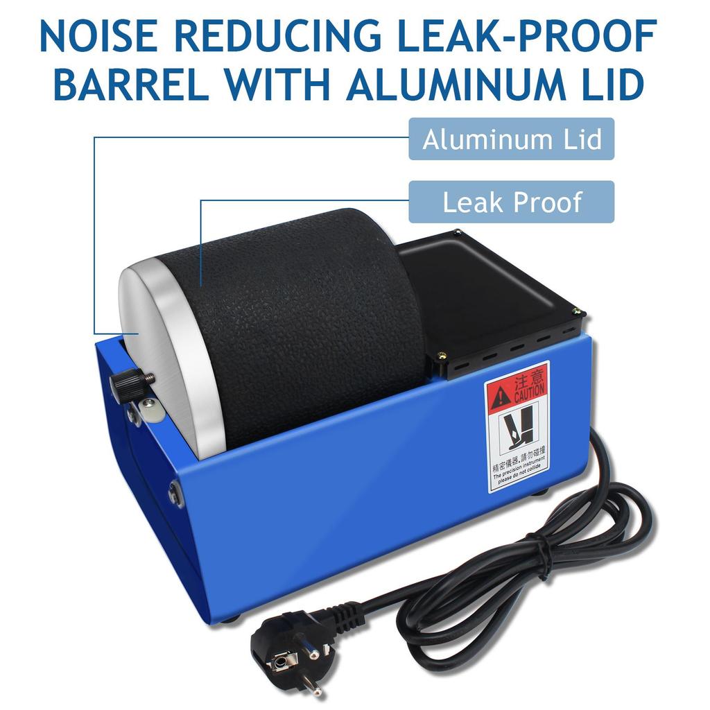 Hobby Rock Tumbler Machine - Single Drum Jewelry Polisher (Single Barrel) Mini Ring Polishing Machine