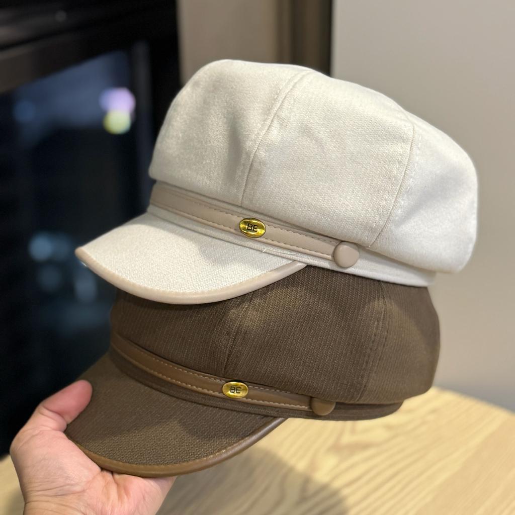 Новый осенний восьмиугольный берет для женщин, ретро британский стиль, маленькая корейская версия, повседневная универсальная кепка-утка, шляпа художника, трендовая