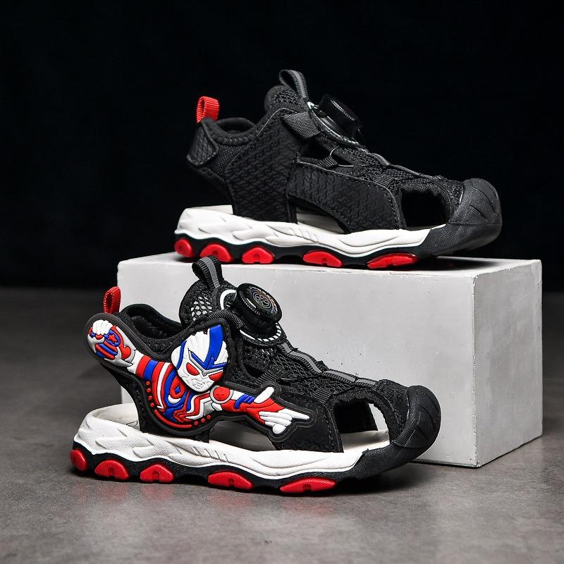 Обувь для пляжа Ultraman Luminous Baotou для мальчиков, летняя, новая, средняя, для детей, с сетчатой поверхностью, дышащая обувь