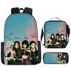 Kpop Hunter Witch Trio Set  Trendy School Bag Multipurpose Pencil Case Crossbody Bag Three-in-One Student Backpack