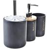 Set De Salle De Bain - DKD Home Decor - Bambou - Noir - 44x46x36 Cm - Contemporain