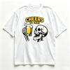 Male Casual Crew Neck Tee Modal Lightweight Material Cheers To That Skeleton Beer Mug Letter Graphic Print Unisex Street Tshirt