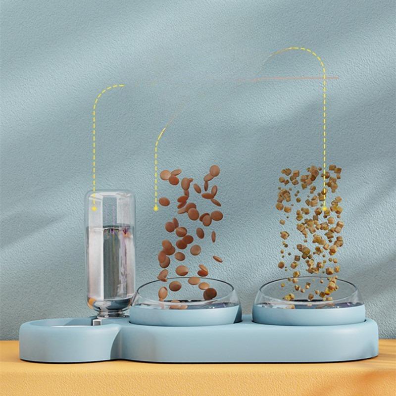 Миска для кошек, Миска для питомца, Автоматическая поилка для кошек, Кормушка, Интегрированная двойная миска, Миска для собак, Неопрокидывающаяся миска для корма