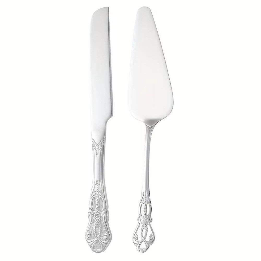 Набор из 2 шт. лопаток для торта из нержавеющей стали, сервировочная лопатка с резьбой, винтажная лопатка для торта Для дворцовых вечеринок
