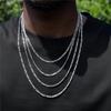 3mm NK Stainless Steel Chain Necklace Hip Hop Figaro Men Necklace Fashion Chain Jewelry Accessories
