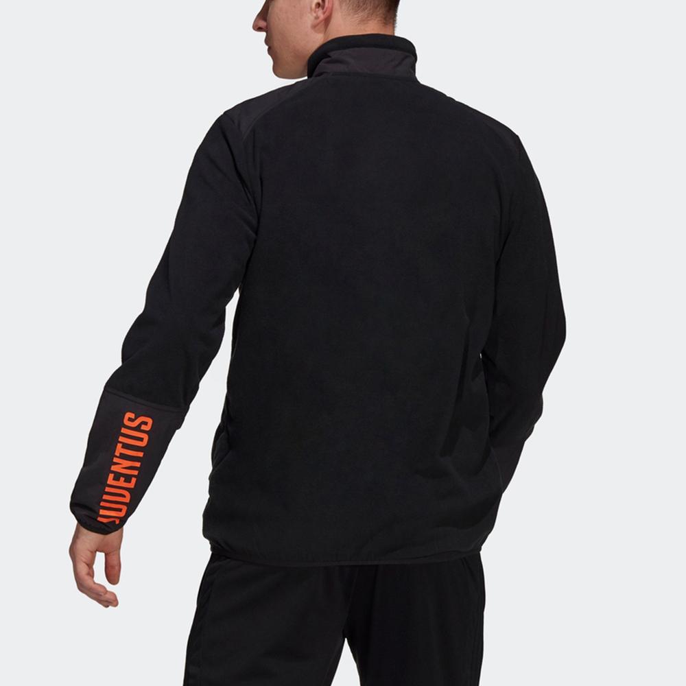 adidas Ювентус Футбол Спортивный пуловер с цветными блоками Толстовка Мужские топы Черный GK8603
