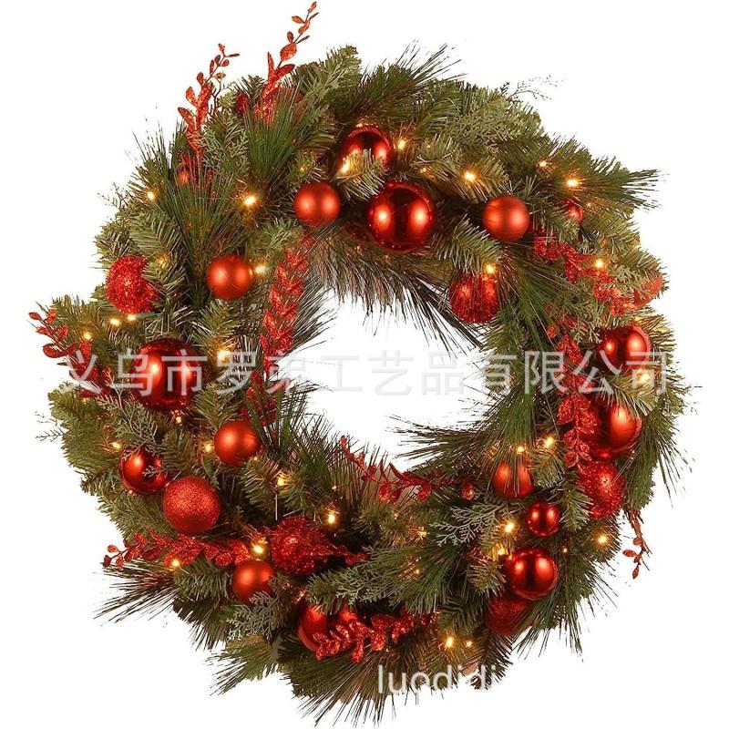 Christmas Wreath Door Hanging Decor Home Mall Window Party Festive Simulation Ornament