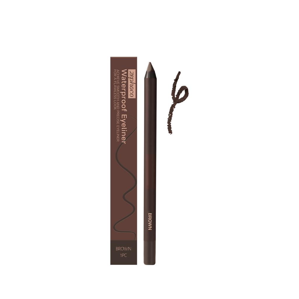 Zephoco Waterproof Eyeliner Pencil Long Lasting Smudge Proof Smooth Precision Gel Eye Liner Makeup Professional Black Brown Chocolate Plum Colors