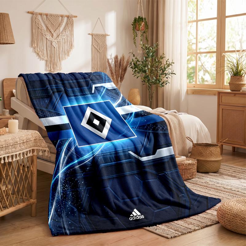 Hamburger SV Football Print Flannel Blanket Soft Warm Sofa Bed Throw Blanket For Home Office Bedroom