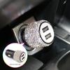 Новый двойной USB порт быстрая зарядка автомобильное зарядное устройство безопасность автомобильный декор розовый автомобиль украшения аксессуары блестки для девочек