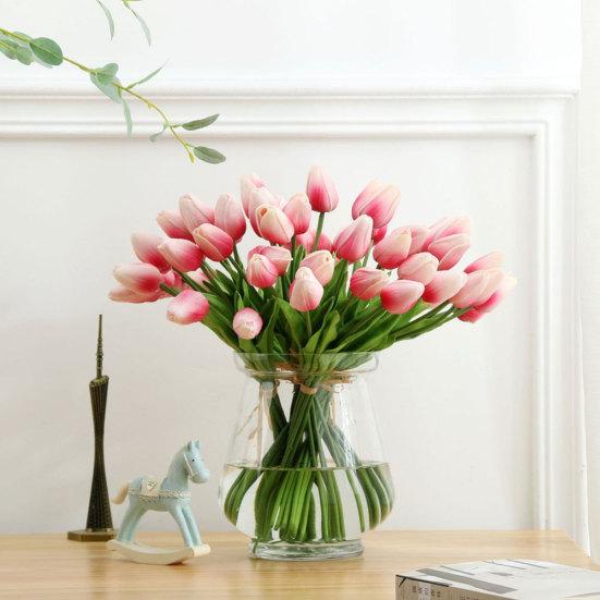 1 букет искусственных тюльпанов домашний сад свадебная цветочная композиция настольный декор