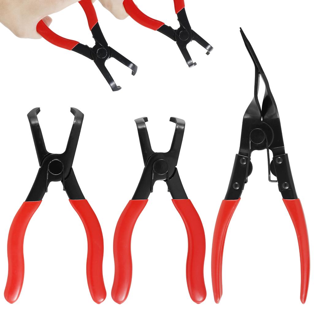 3Pcs Body Clip Pliers Set 30 and 80 Degree Push Pin Pliers V Shaped Panel Clip Removal Pliers Automobile Trim Clip Removal Tool